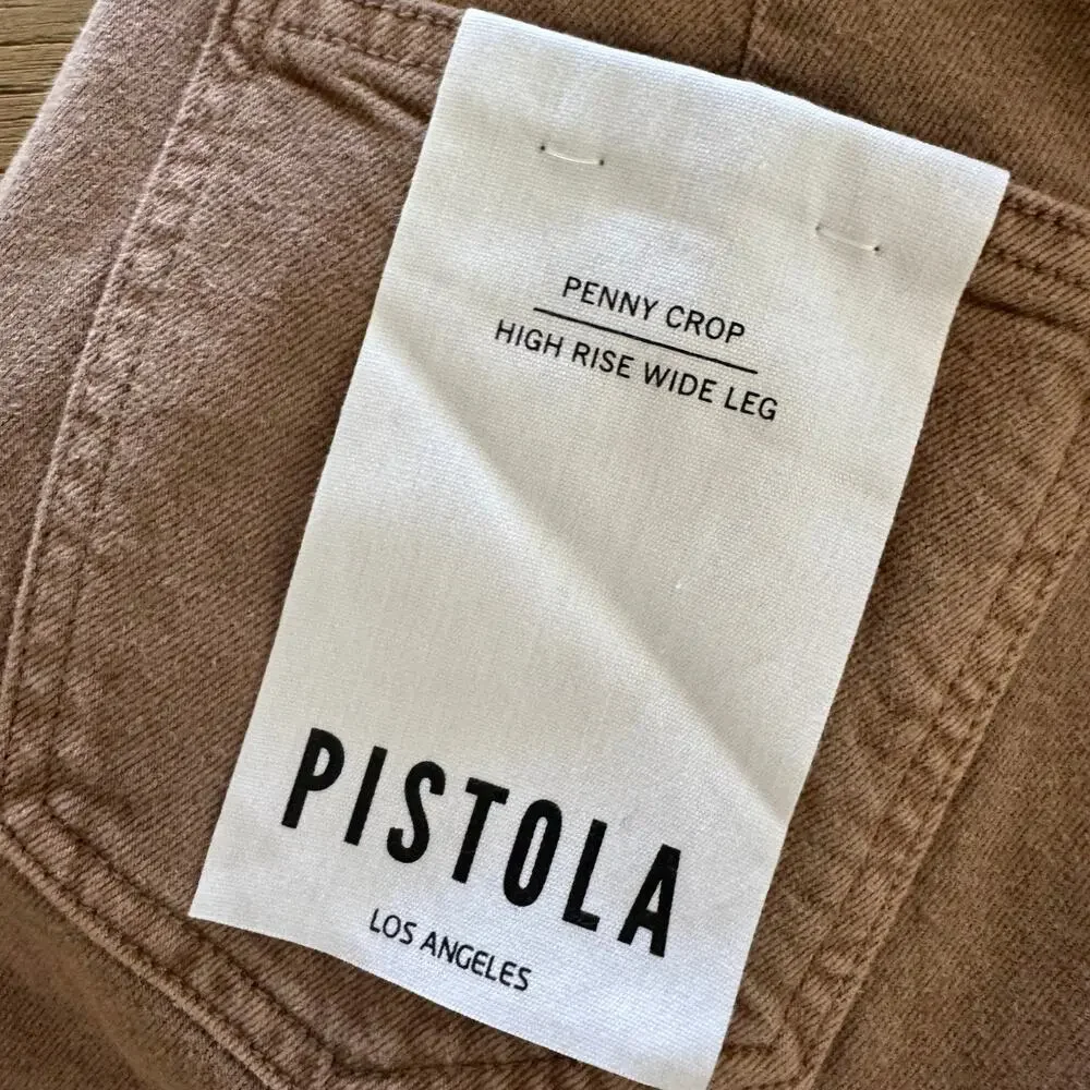 Pistola Penny High-Rise Crop Wide-Leg Jeans - Size 26 - Picture 3 of 12